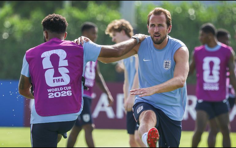 Harry Kane durante el entrenamiento de Inglaterra antes del partido contra Noruega. EFE/C. Herrera