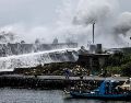 Antes de golpear el continente, el tifón Bavi" alcanzó este sábado 11 de julio la vecina Taiwán con fuertes lluvias y vientos. AFP / H. Cheng