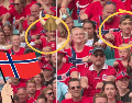 Gilberto Mora acudió al encuentro de Noruega vs Inglaterra acompañado de su representante, Rafaela Pimenta. ESPECIAL / X