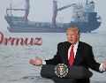 Trump abre posibilidad de que EU tome la administración del estrecho de Ormuz y pide recompensa por ello. AP / ARCHIVO