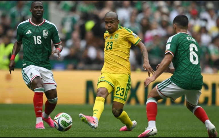 Jayden Adams jugó los tres partidos de la fase de grupos de Sudáfrica, en la que el equipo logró su mejor actuación en un Mundial. AFP / C. De Souza