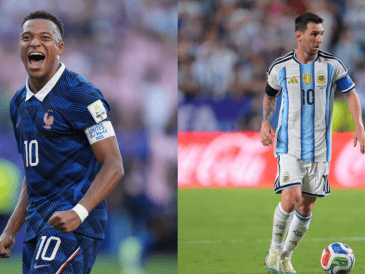 Messi y Mbappé comparten la cima de la tabla de goleadores con ocho anotaciones cada uno. IMAGO7/CANVA
