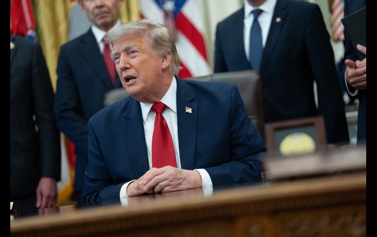 Trump justificó de nueva cuenta la operación militar estadounidense contra Irán. EFE/A. Schwartz