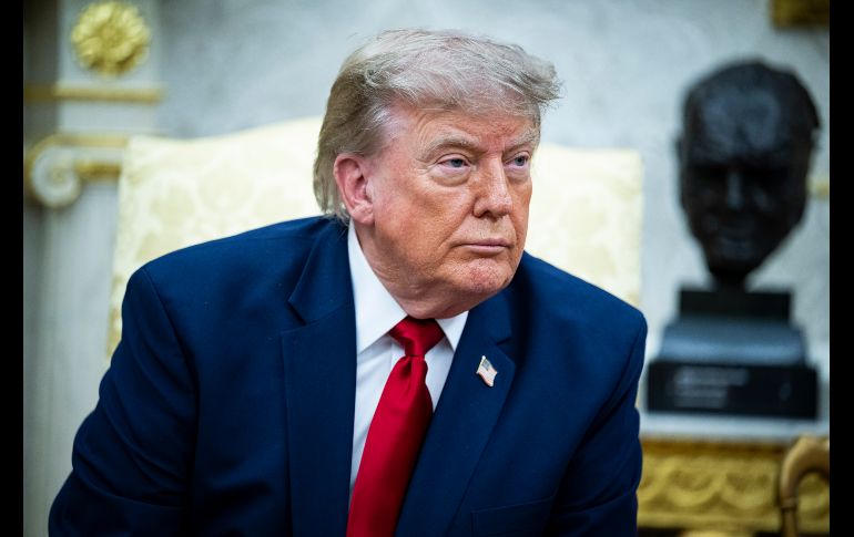 En la entrevista, Trump defendió de nueva cuenta el bloqueo impuesto por Estados Unidos a los puertos iraníes. EFE/G. Sloan