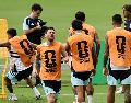 Entrenamiento de la selección de Argentina en Atlanta antes del juego semifinal contra Inglaterra. EFE/R. Wittek