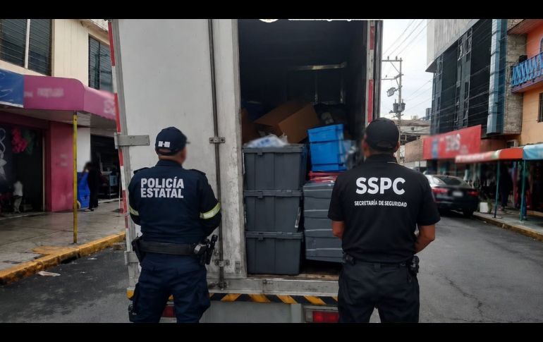 Los vehículos y la mercancía recuperada fueron decomisados y puestos a disposición del agente del Ministerio Público. ESPECIAL/SSPC