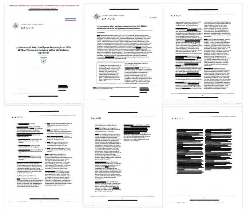 Aunque Trump presentó una serie de documentos de la CIA, expertos desconfiaron de su veracidad. EFE/Casa Blanca&nbsp;