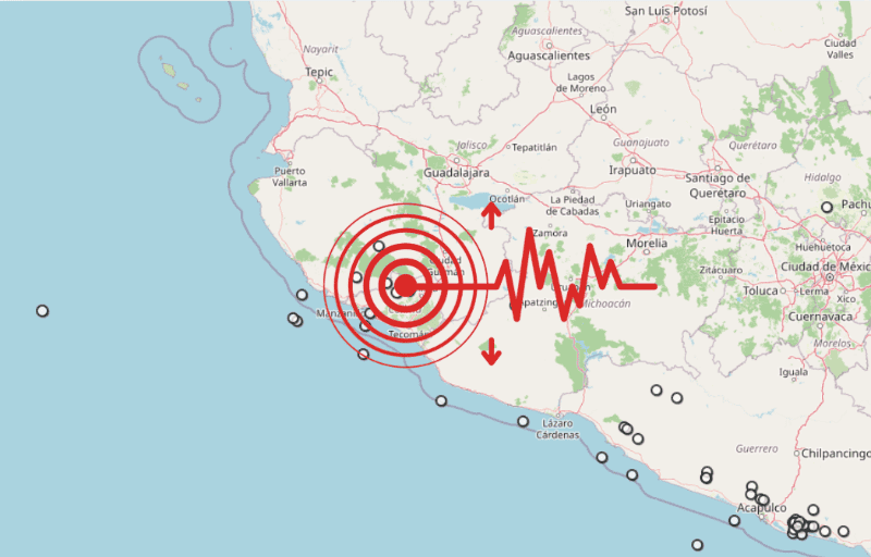 &nbsp;Sismos en Colima. ESPECIAL / SSN