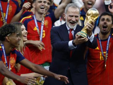 El rey Felipe VI viajó a Estados Unidos a presenciar el partido junto a la Familia Real. EFE/W. Oliver