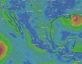 El huracán “Fausto” mantiene bajo vigilancia a las autoridades meteorológicas este martes 21 de julio de 2026. WINDY