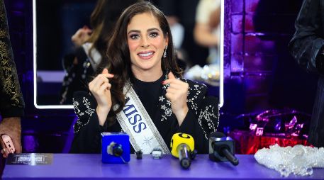 Fatima Bosch, Miss Universo 2025, durante un evento celebrado en Intermoda. EL INFORMADOR / J. ACOSTA