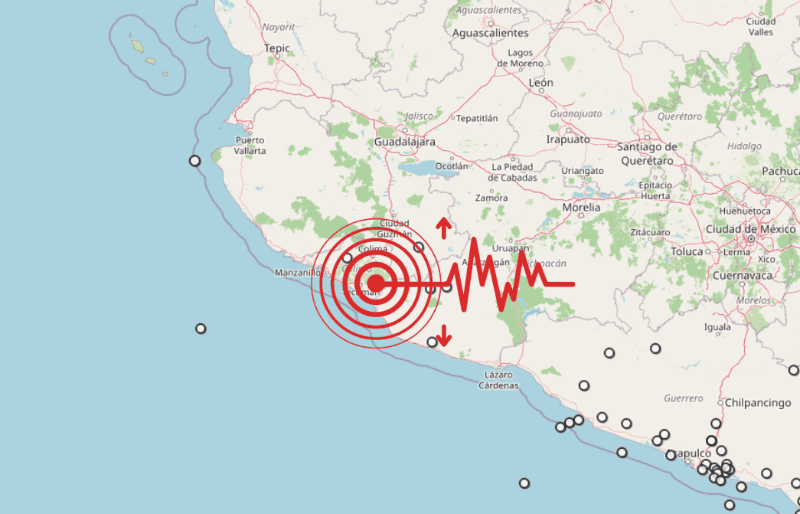 &nbsp;Sismo en Colima. ESPECIAL / SSN