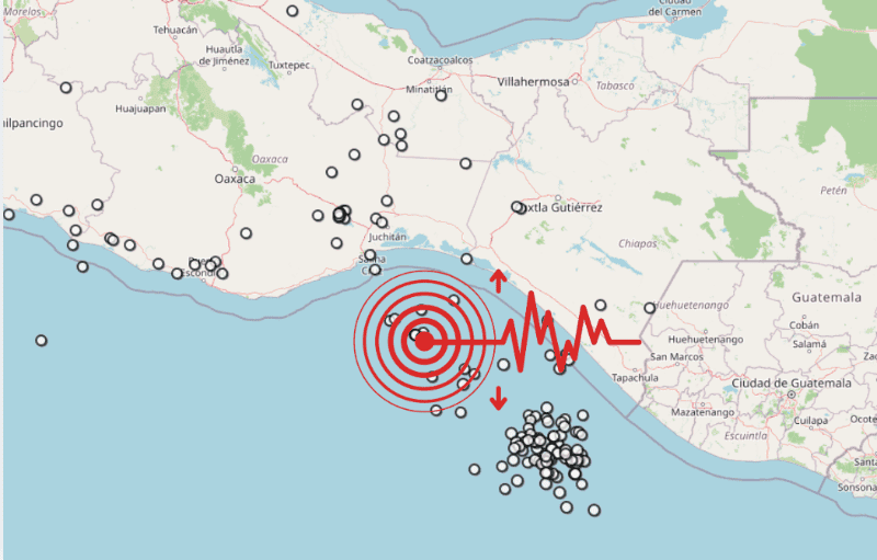 &nbsp;Sismo en Oaxaca. ESPECIAL / SSN