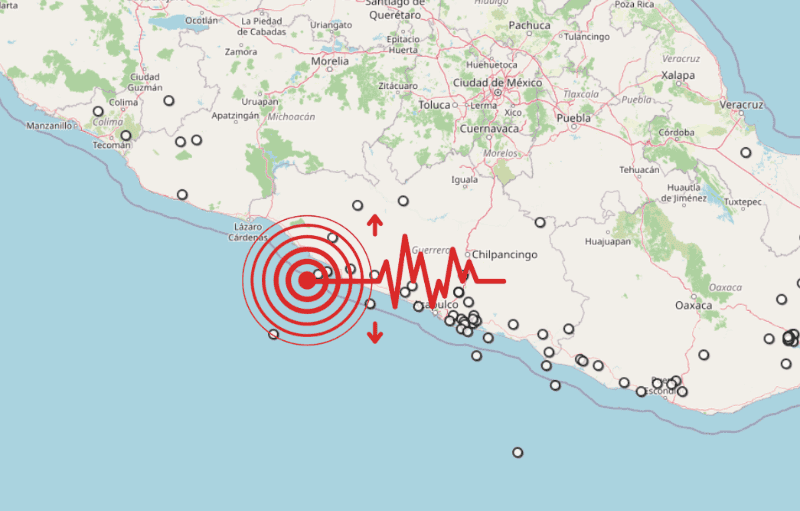 &nbsp;Sismo en Guerrero. ESPECIAL / SSN
