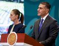 La declaración del titular de la SSPC se dio después de que Estados Unidos condenara a cadena perpetua a "El Mayo" Zambada y ordenara el decomiso de 15 MMD. EFE/F. Gutiérrez