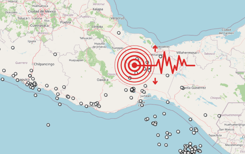 Sismo en Veracruz. ESPECIAL / SSN&nbsp;