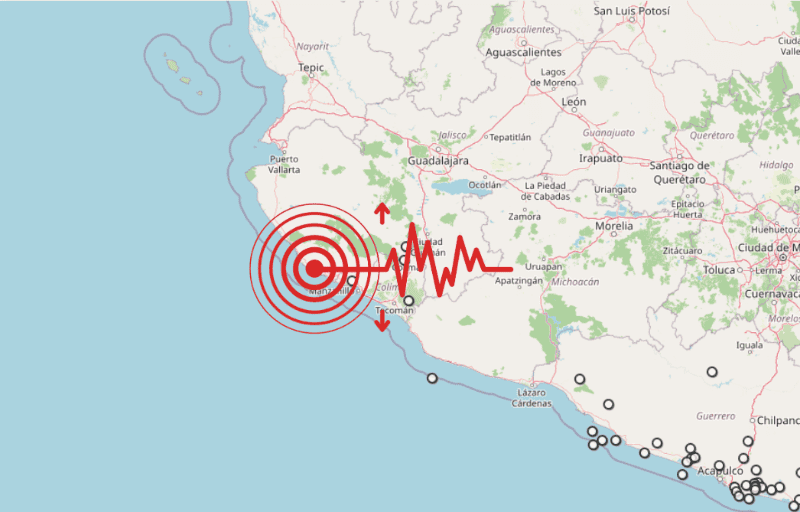 &nbsp;Sismo en Jalisco. ESPECIAL / SSN