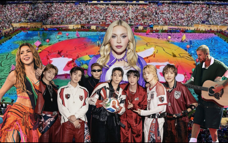 El referente más reciente es Bad Bunny en el medio tiempo del Superbowl. EFE / ARCHIVO / ESPECIAL / IG / @madonna / @shakira / @justinbieber / @bts.bighitofficial