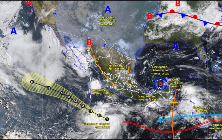 El SMN prevé lluvias fuertes a intensas, tormentas eléctricas y posible granizo en gran parte del país durante el fin de semana. ESPECIAL/ SMN.