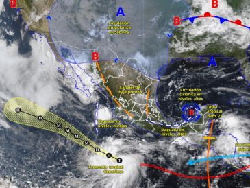 El SMN prevé lluvias fuertes a intensas, tormentas eléctricas y posible granizo en gran parte del país durante el fin de semana. ESPECIAL/ SMN.