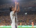 David Rodríguez apagó el volcán con un golazo al minuto 89. EFE/M. Sierra