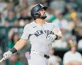 Jasson Domínguez. El dominicano volvió a responder con el madero al conectar un jonrón que encaminó el triunfo de su equipo. AP