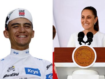 Claudia Sheinbaum felicitó a Isaac del Toro tras convertirse en el primer mexicano en subir al podio del Tour de Francia. EFE.