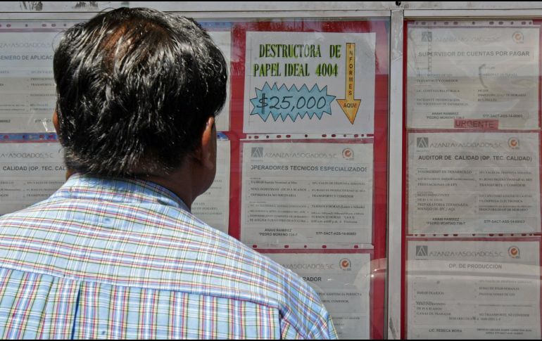 La PEA del sexto mes del año llegó a 61.9 millones de personas de 15 años y más, lo que representó una tasa de participación de 58.8 por ciento. EL INFORMADOR / ARCHIVO