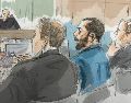 Esta imagen es una representación artística del juicio federal por terrorismo contra Hadi Matar. AP