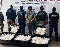 El conductor, la droga y el vehículo fueron puestos a disposición del Ministerio Público. ESPECIAL/SSPC