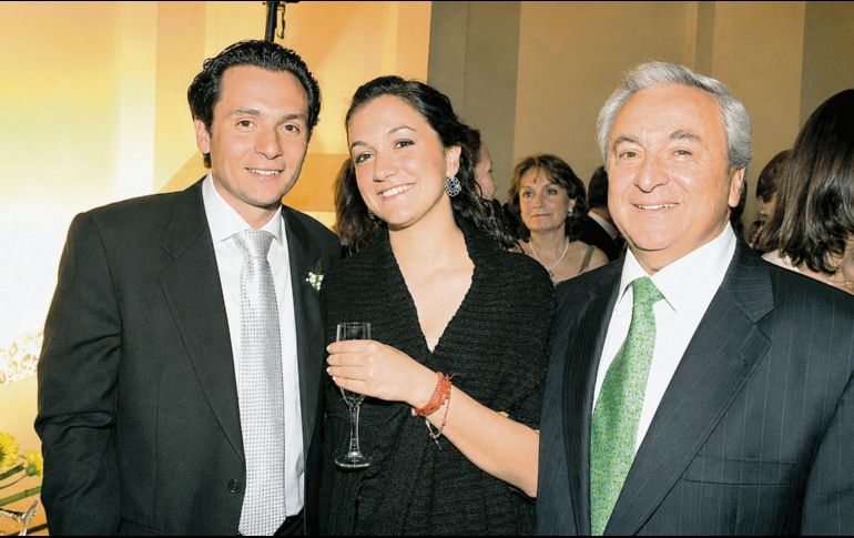 El ex director de Pemex, Emilio Lozoya Austin; su hermana, Gilda Susana Lozoya Austin, y su padre, Emilio Lozoya Thalmann. EL UNIVERSAL