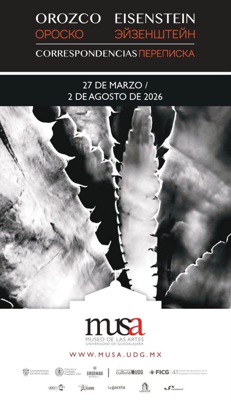 &nbsp;Correspondencias. Orozco-Eisenstein, con curaduría de Laura Ayala, explora los vínculos entre el muralista José Clemente Orozco y el cineasta Sergei Eisenstein. ESPECIAL