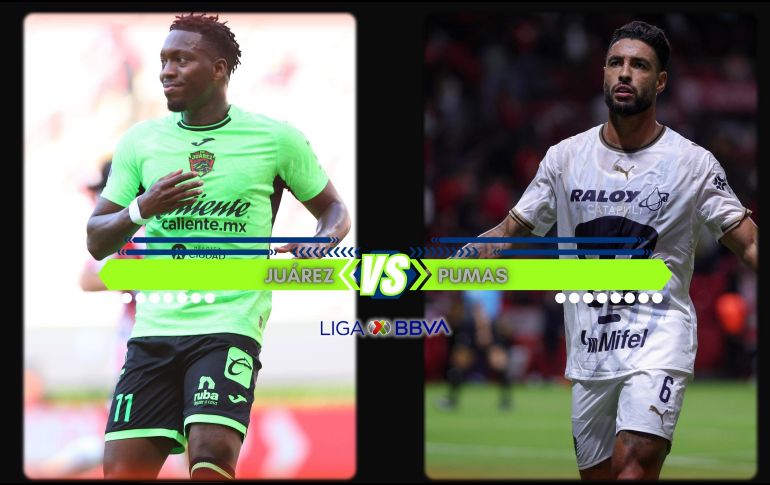 Juárez necesita hacerse fuerte en casa para abandonar los últimos puestos de la clasificación después de un complicado inicio de torneo. En contraste, Pumas tratará de enlazar victorias consecutivas por primera vez en el certamen. ESPECIAL / IMAGO7 y CANVA