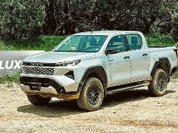 La Toyota Hilux 2027 adopta una imagen más robusta y geométrica, con una estética alineada a la gama global de la marca. CORTESÍA