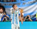 Lionel Messi lloró en el campo de juego tras anotarle a Argelia en su primer partido del Mundial 2026 y posteriormente explicó a la prensa que atravesaba días complicados. IMAGO7/A. Hancock
