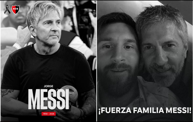 Algunos mensajes en redes sociales tras la muerte de Jorge Messi. ESPECIAL / X: @CONMEBOL / @Newells