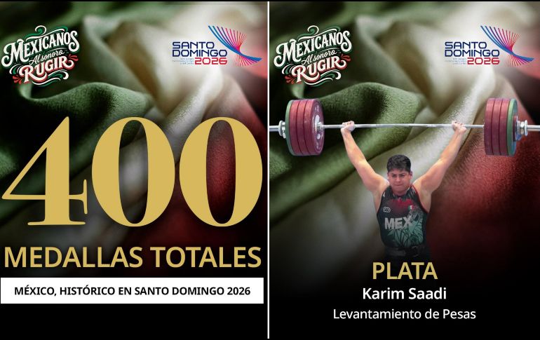 Con la victoria de Karim Saadi y otros deportistas mexicanos parte de la delegación, se rompió la marca de 400 medallas totales. ESPECIAL / X: @conadeoficial