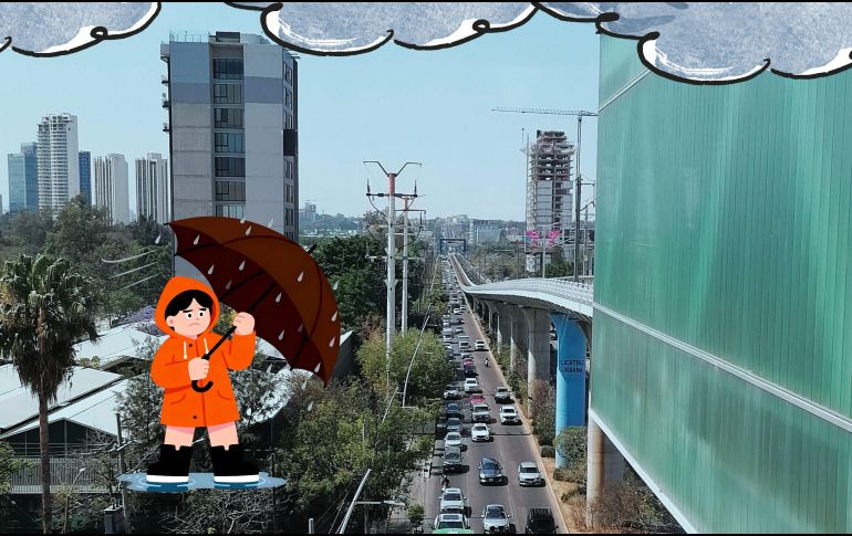 Te compartimos las condiciones meteorológicas para Guadalajara, que prevé lluvias FUERTES este domingo. ESPECIAL / F. Flores