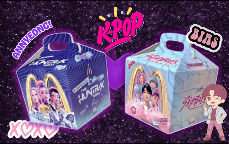 La combinación de McDonald’s, KPop Demon Hunters, artículos de colección, cartas holográficas y experiencias exclusivas busca convertir cada visita al restaurante en una búsqueda para completar la colección. ESPECIAL/MCDONALDS