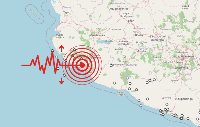 &nbsp;Sismo en Colima. ESPECIAL / SSN