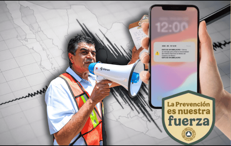 La Coordinación Nacional de Protección Civil anunció los detalles del ejercicio preventivo del 19 de septiembre, incluyendo las entidades donde se activará el SASMEX y las alertas en teléfonos celulares. EL INFORMADOR/ARCHIVO ESPECIAL