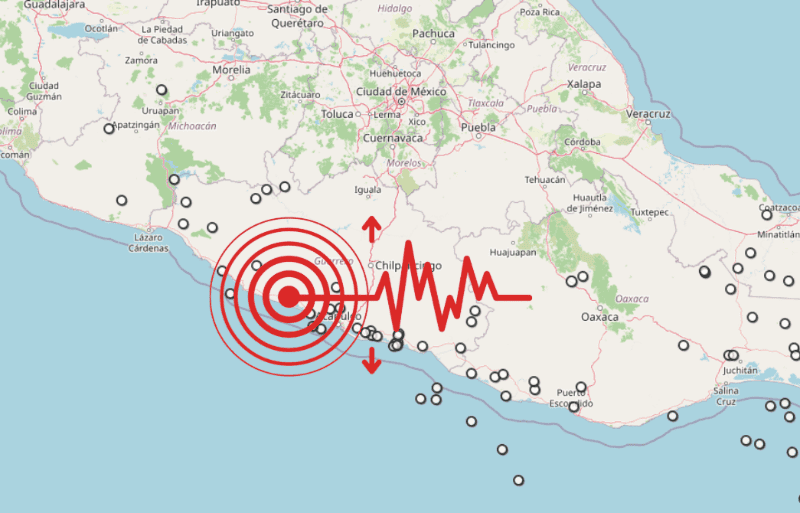 &nbsp;Sismo en Gerrero. ESPECIAL / SSN