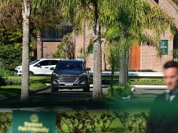 Lionel Messi y su familia despidieron a su padre Jorge Messi, fallecido a los 68 años, en el cementerio privado El Prado en Rosario, Argentina. EFE.