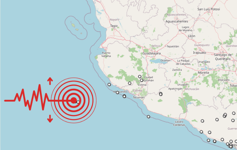 &nbsp;Sismo en Jalisco. ESPECIAL / SSN