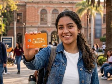 La Tarjeta Única Al Estilo Jalisco —respaldada por la firma VISA— integra funciones de ahorro, crédito y compras internacionales. ESPECIAL / Gemini