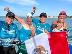 El recorrido de Carbajal fue de 65.3 kilómetros entre mareas, corrientes y temperaturas que oscilaron entre los 17 y 22 grados centígrados. ESPECIAL