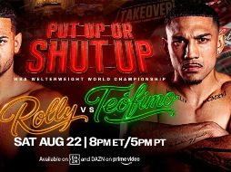 Rolando Romero y Teófimo López. Dos amigos que esta noche pelearán por el campeonato mundial peso wélter de la AMB. X/premierboxing