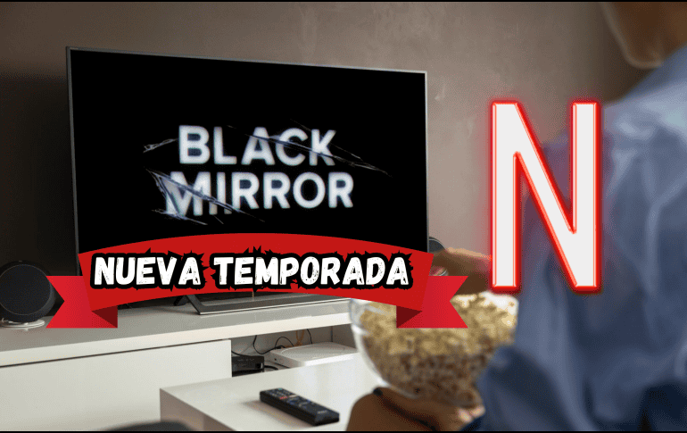 Netflix, a través de sus redes sociales compartió la gran noticia, anunciando oficialmente el inicio de las grabaciones de la temporada 8 de Black Mirror. ESPECIAL / CANVA / X / NETFLIX