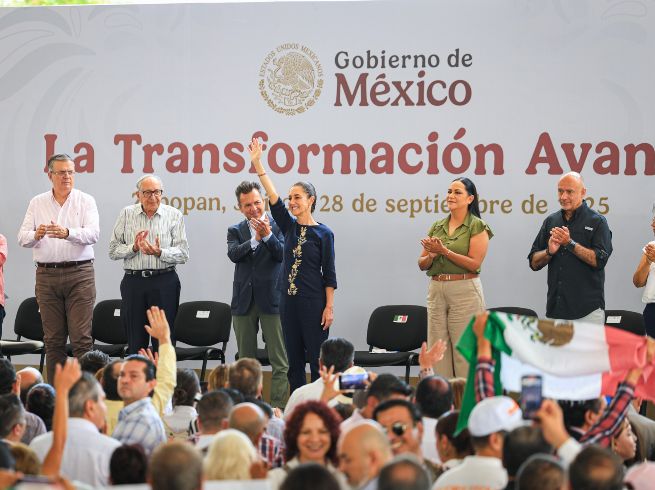 Imagen de archivo de Sheinbaum acompañada de su gabinete y el Gobernador de Jalisco, Pablo Lemus, durante la presentación de su informe La Transformación Avanza presentado en Jalisco. EL INFORMADOR/J. Acosta