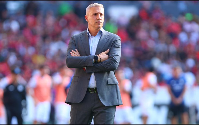 Hernán Crespo aseguró que está feliz y agradecido con Atlas, por lo que evitó alimentar los rumores que lo vinculan con River Plate. IMAGO7.